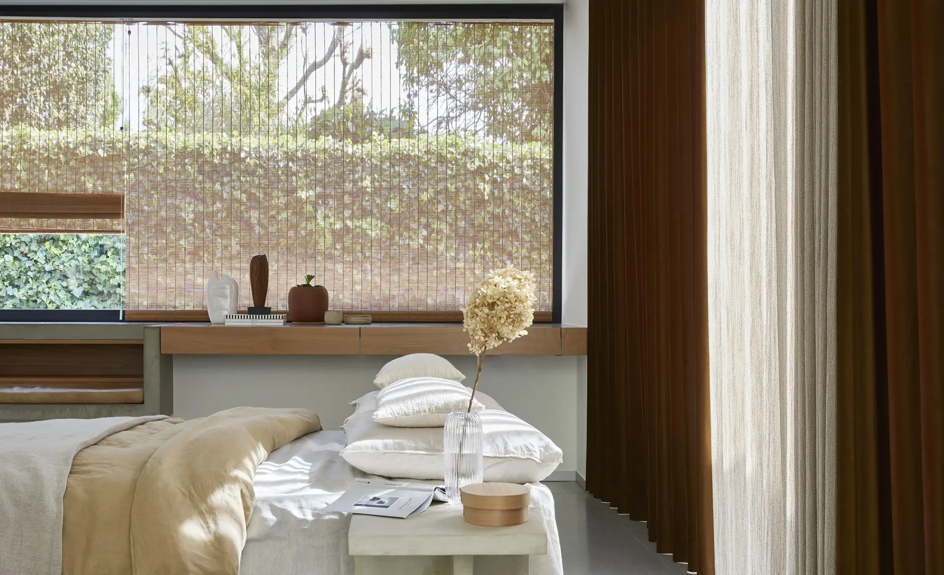 Geweven Hout op Maat – Luxe, Privacy & Perfecte Licht controle