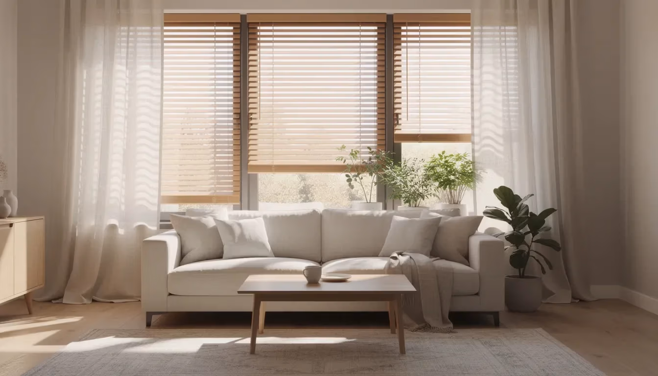 Copahome jaloezieën en gordijnen combinatie — eigen interieur project RDT