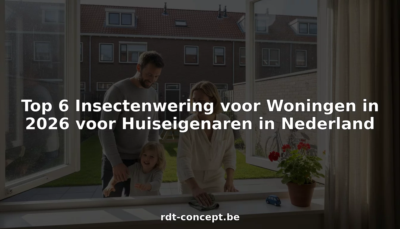 Een gezin zit gezellig in de woonkamer terwijl het insectenhor ervoor zorgt dat de ramen open kunnen zonder dat er muggen naar binnen komen   RDT concept