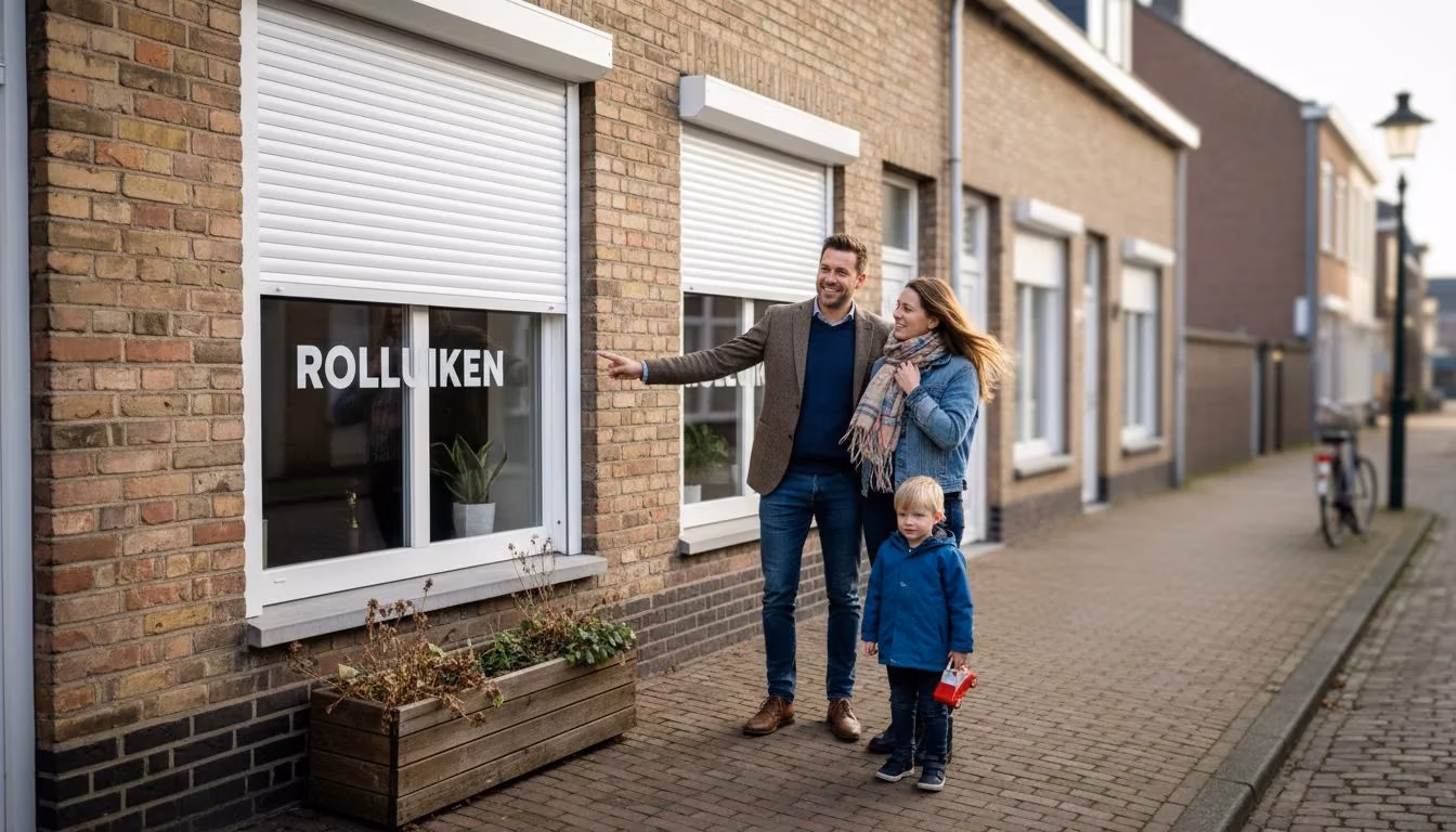 Voorzetrolluiken solar geplaatst zonder breekwerk in renovatiewoning - RDT Concept