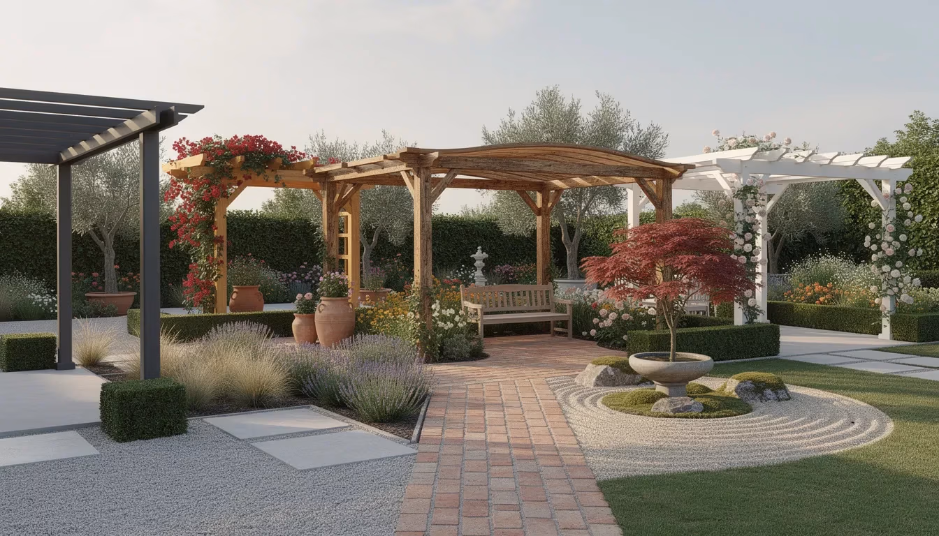 Pergola kopen — vergelijking van diverse tuinstijlen, aluminium en houten varianten