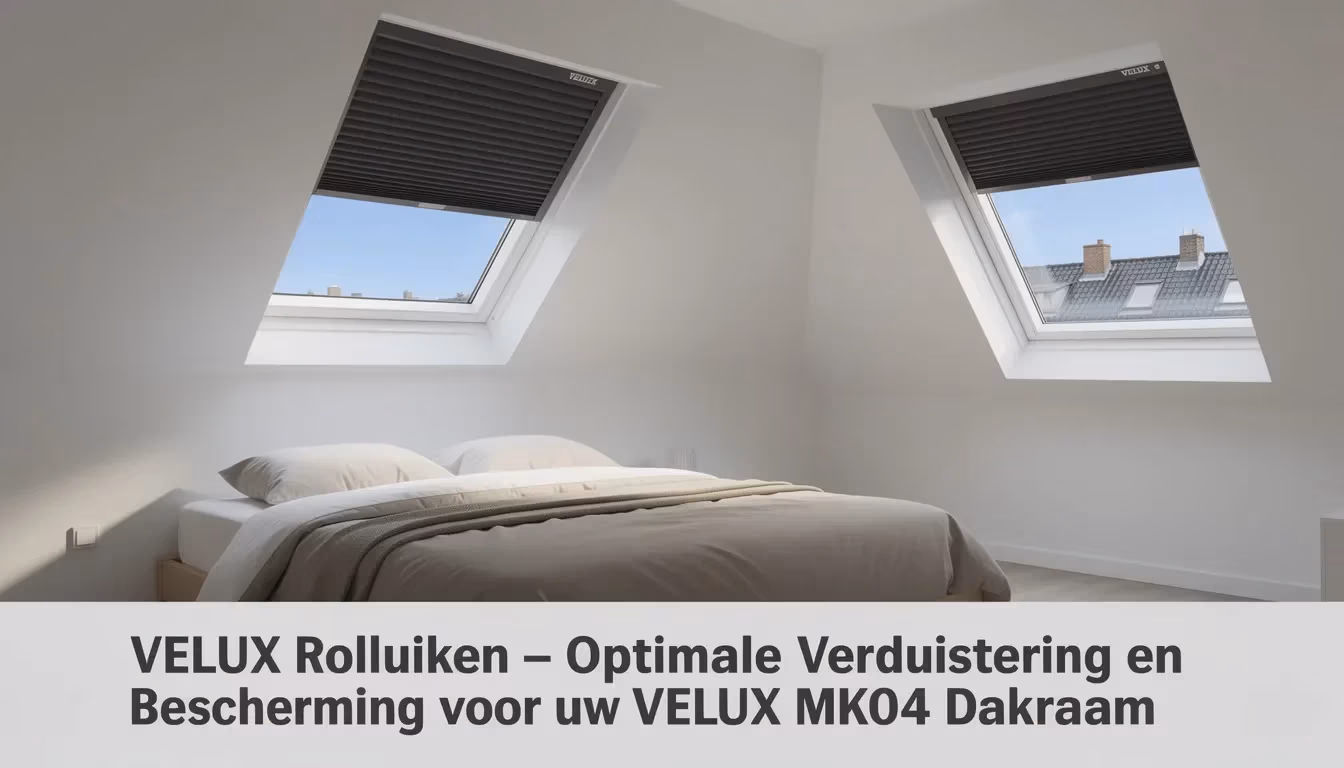 VELUX rolluiken voor MK04 dakramen met verduistering en hittewering