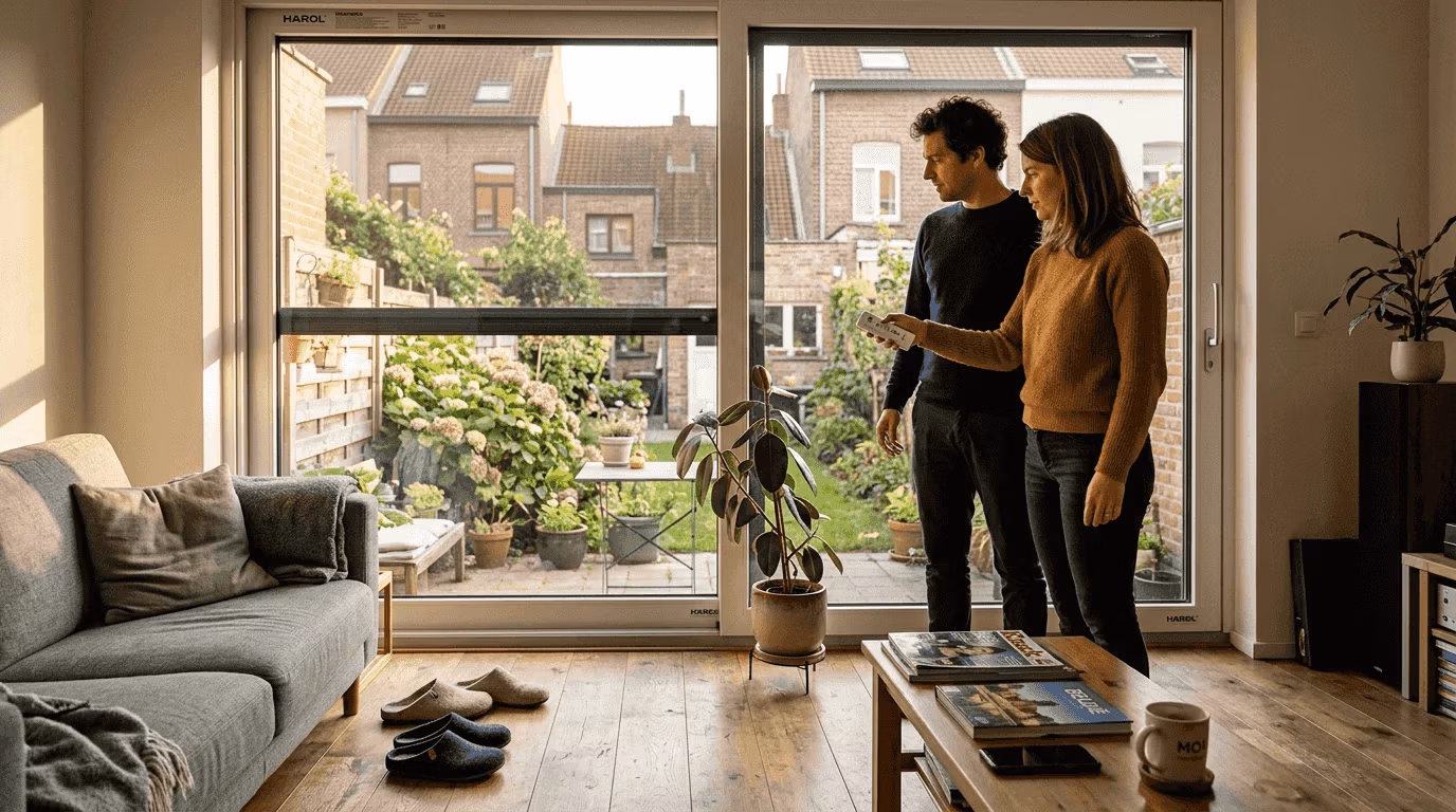 Bedien eenvoudig je zonwering in de zonnige woonkamer   RDT concept