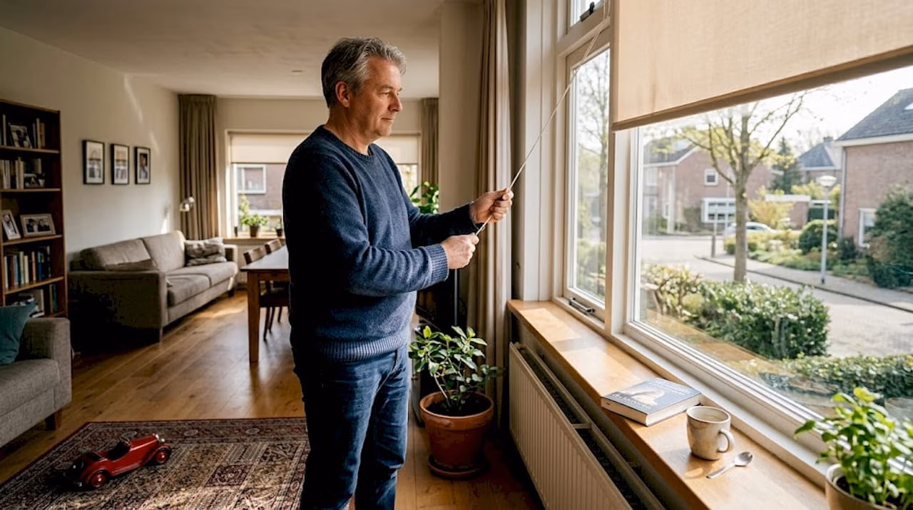 Man kiest voor zonwering thuis om energie te besparen   RDT concept