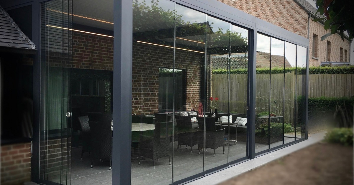 Verano V762 Talamanca glaswand realisatie Kortrijk