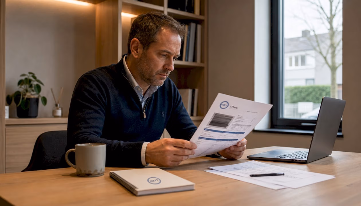 1783213763893_Man-reviewing-electric-roller-shutter-offer-at-home - RDT-concept Een man bekijkt thuis een offerte voor elektrische rolluiken.