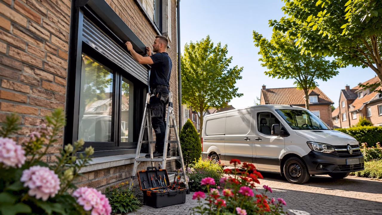 Plaatser monteert rolluik aan woning &ndash; vacature plaatser rolluiken en zonwering West-Vlaanderen