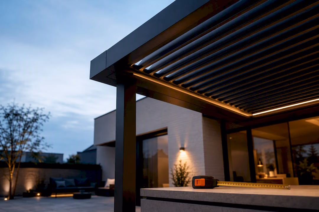 1788725235477_Detail-van-lamellendak-boven-modern-terras - RDT Concept Detail van een lamellendak boven een modern terras RDT Concept