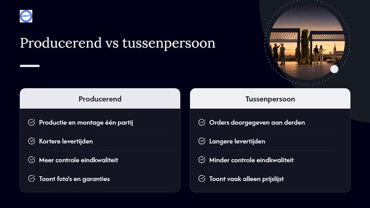 Waarom een producerende leverancier het verschil maakt — overview diagram