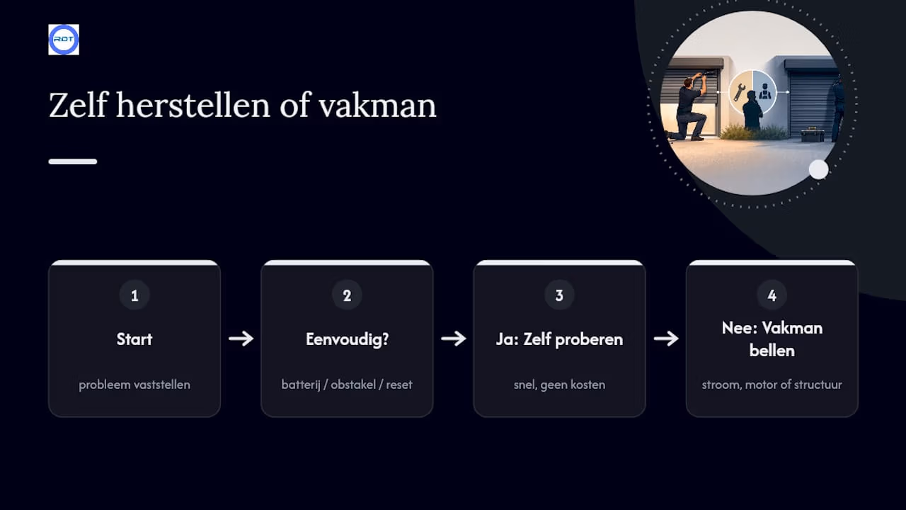 Stroomschema: zelf repareren of vakman inschakelen