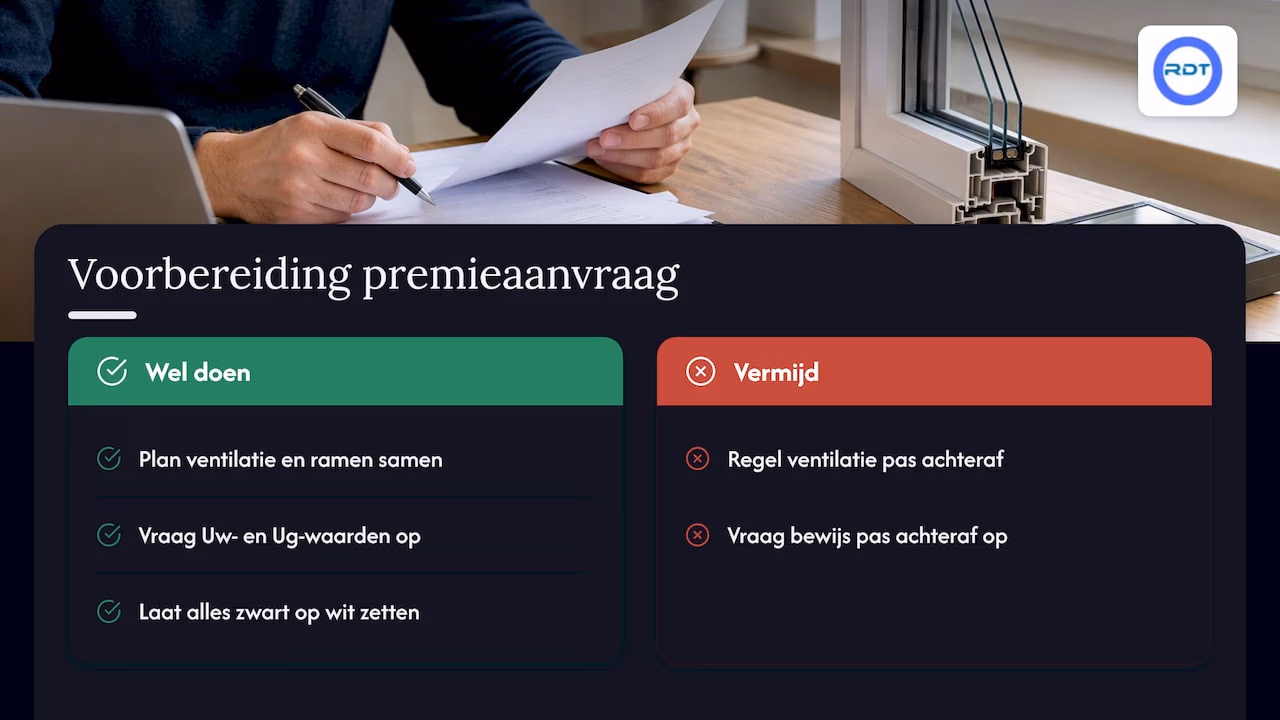 Praktijkblik: waar RDT Concept op let bij ramen en premies — overview diagram
