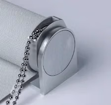 Copahome Ultimo Design rolgordijn met ronde design steun in geborsteld metaal en kralenketting